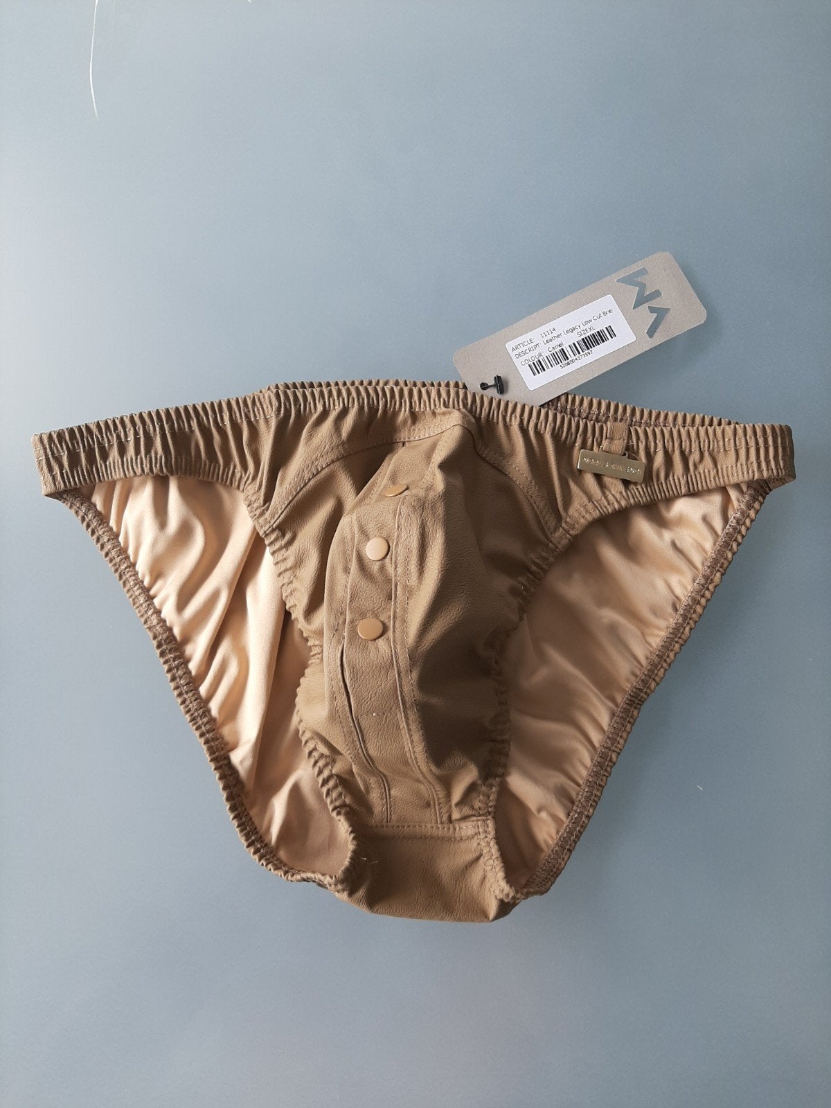nieuwe sexy ledere lock slip met drukknopen  Maat L/ XL, Ophalen of Verzenden