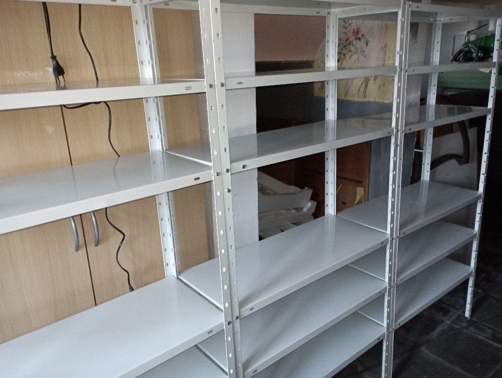 Étagère Métallique 150X75X30 Blanche, Démontable, Comme neuf, Enlèvement, Métal