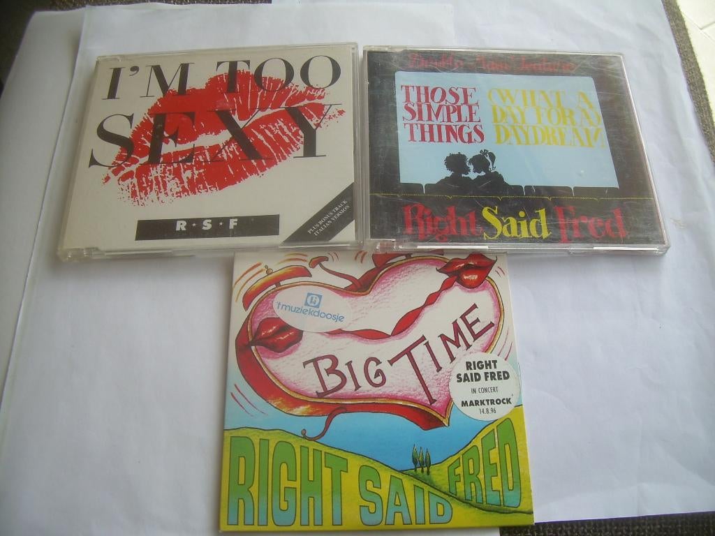 3 CD SINGELS - RIGHT SAID FRED, Maxi-single, Ophalen of Verzenden, Zo goed als nieuw, 2 t/m 5 singles