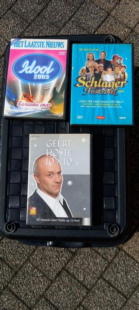 DVD'S Geert Hoste, het Schlagerfestival 2008 en Idool 2003, Cd's en Dvd's, Ophalen of Verzenden, Zo goed als nieuw, Muziek en Concerten