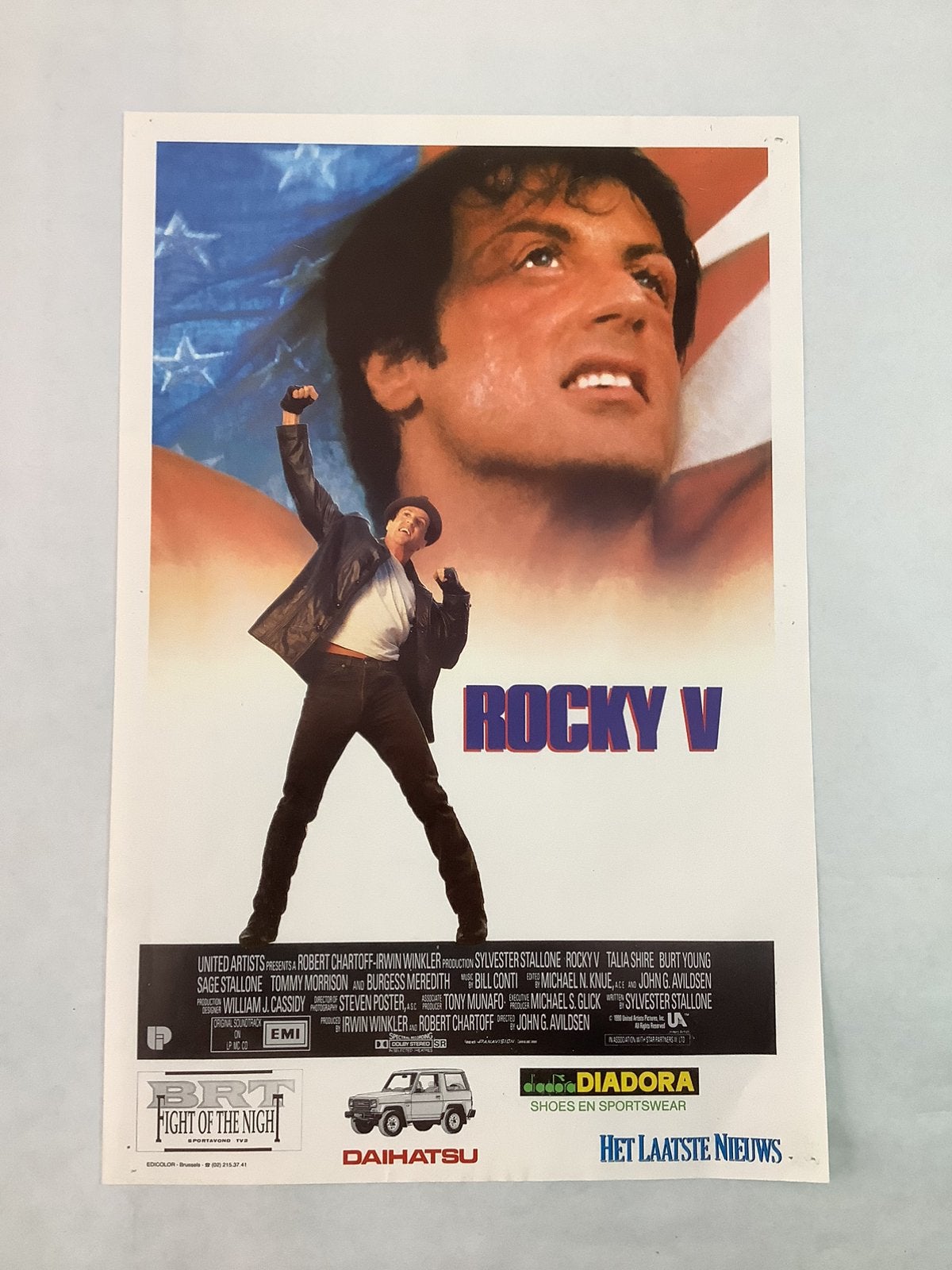 Affiche du film ROCKY 5 33-50 cm d'occasion, Collections, Posters & Affiches, Enlèvement ou Envoi, Comme neuf