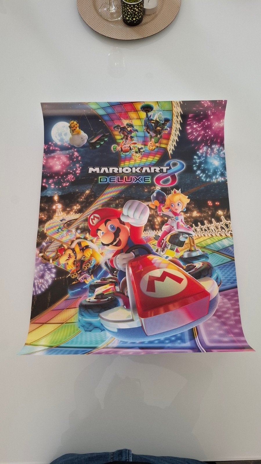 Mario kart 8 Deluxe poster, Verzamelen, Ophalen, Rechthoekig Staand, Zo goed als nieuw, A1 t/m A3