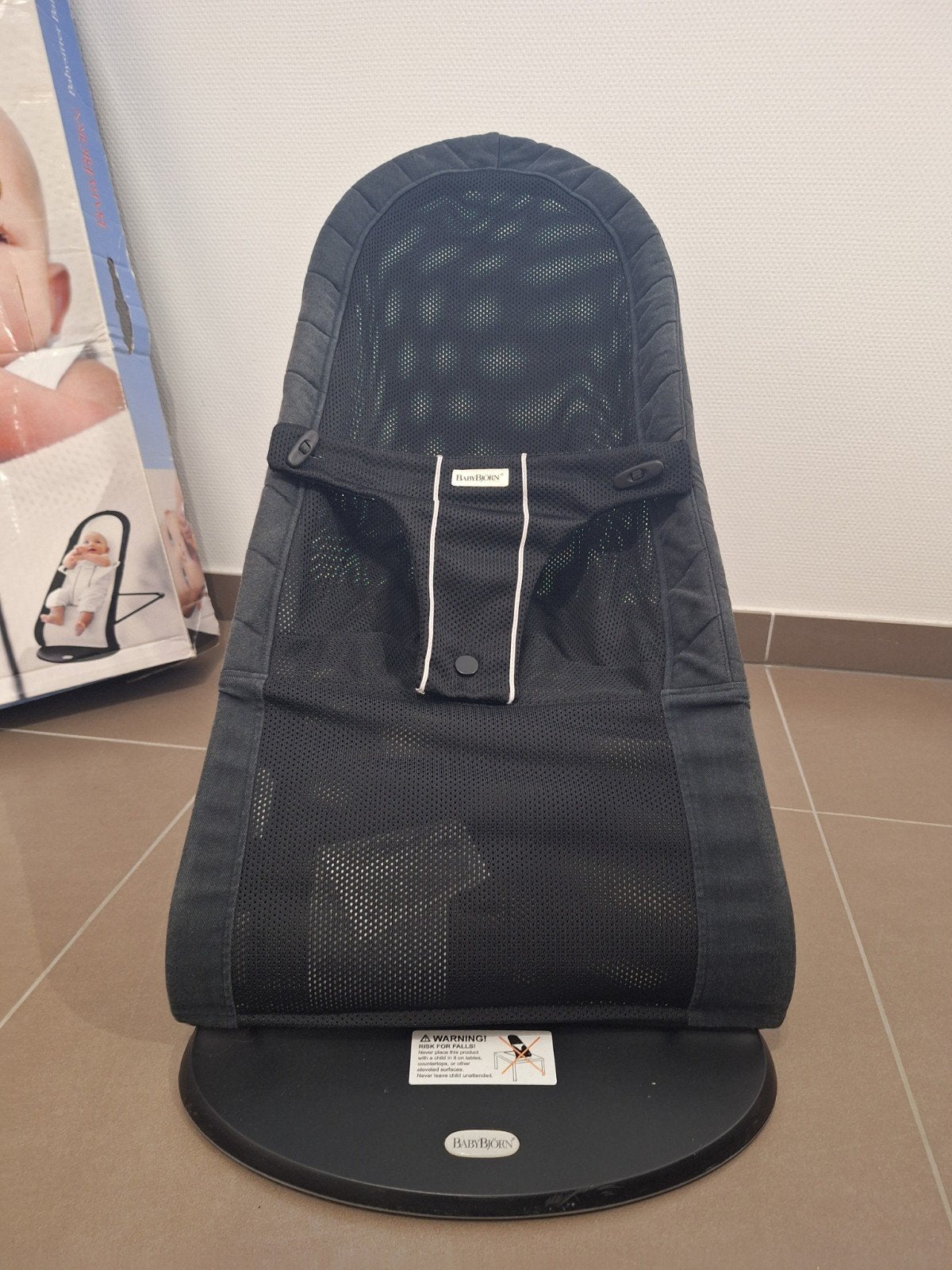 essuie-glace Baby Bjorn Baby Bounce Mesh, Enlèvement ou Envoi, Comme neuf, Chaise rebondissante, Avec ceinture(s)