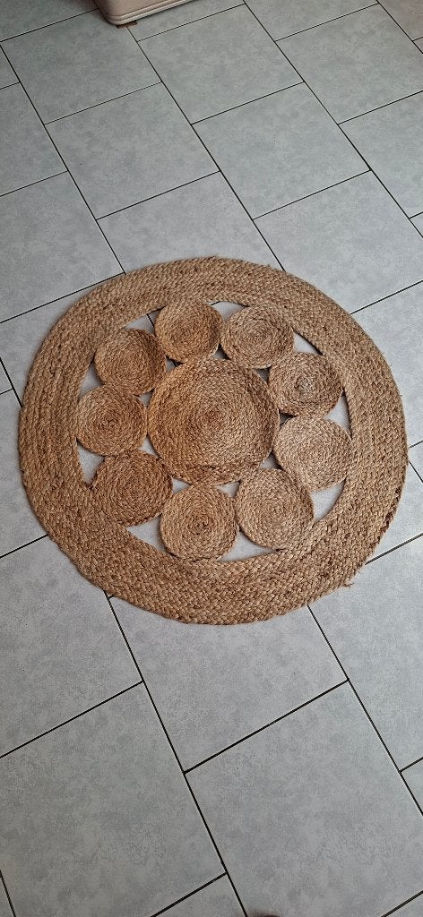 Tapis jute atmosphera  80cm, Enlèvement, Utilisé, Rond