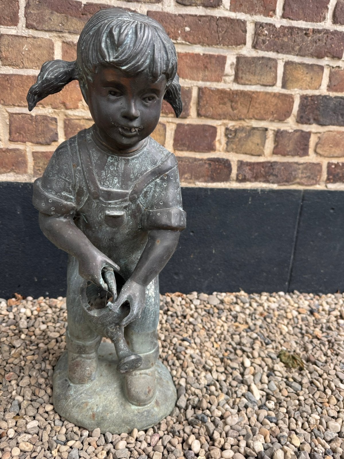 Jolie statue de jardin/statue d'étang en bronze, Jardin & Terrasse, Enlèvement, Comme neuf