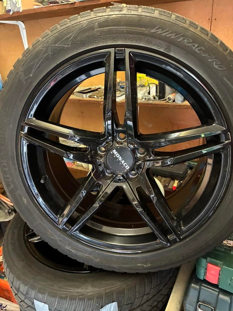 Sportvelgen met winterbanden zgan, Auto-onderdelen, Banden en Velgen, Winterbanden, Band(en), Ophalen, 19 inch