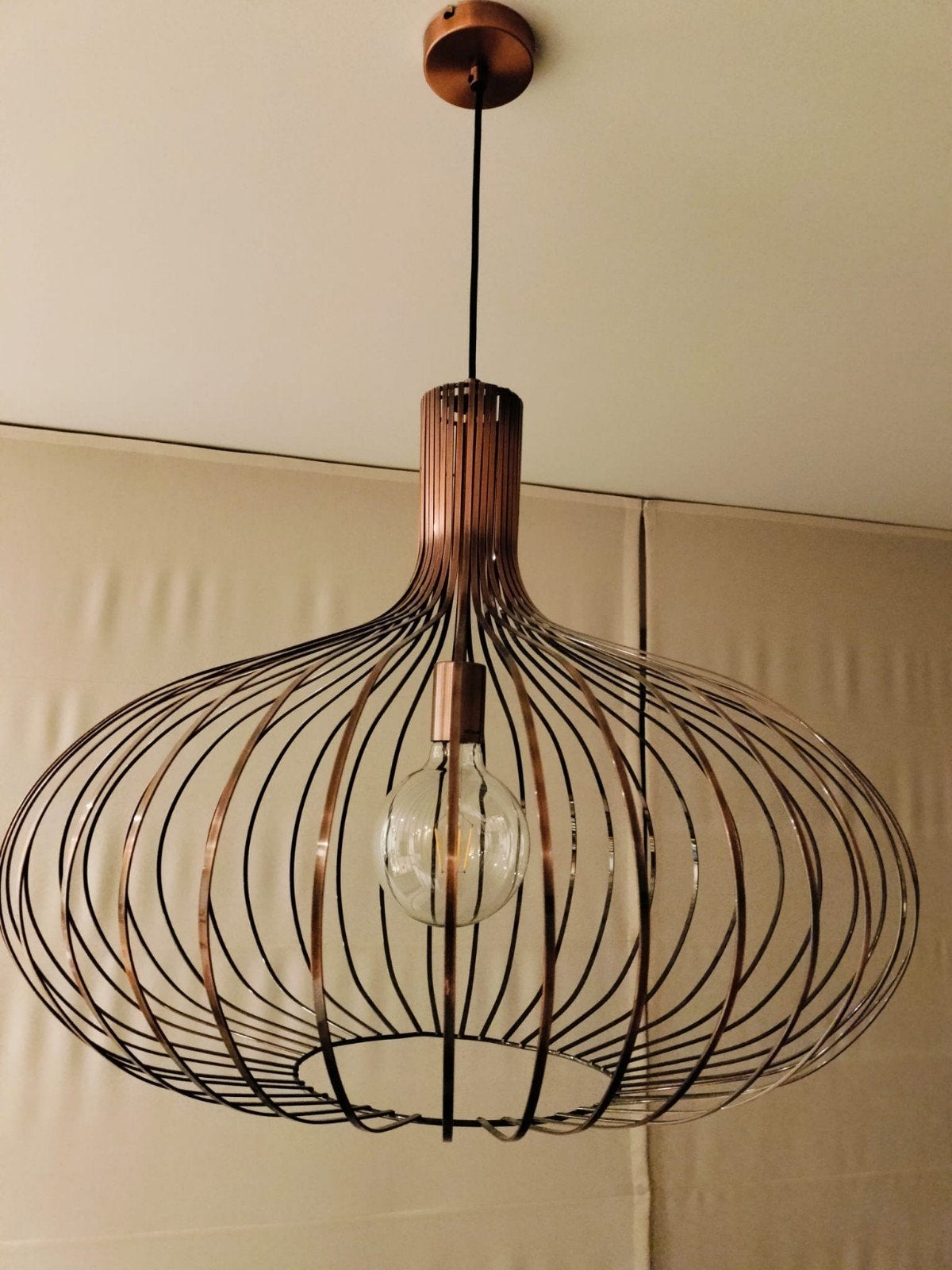 Hanglamp Lucide brons, Ophalen