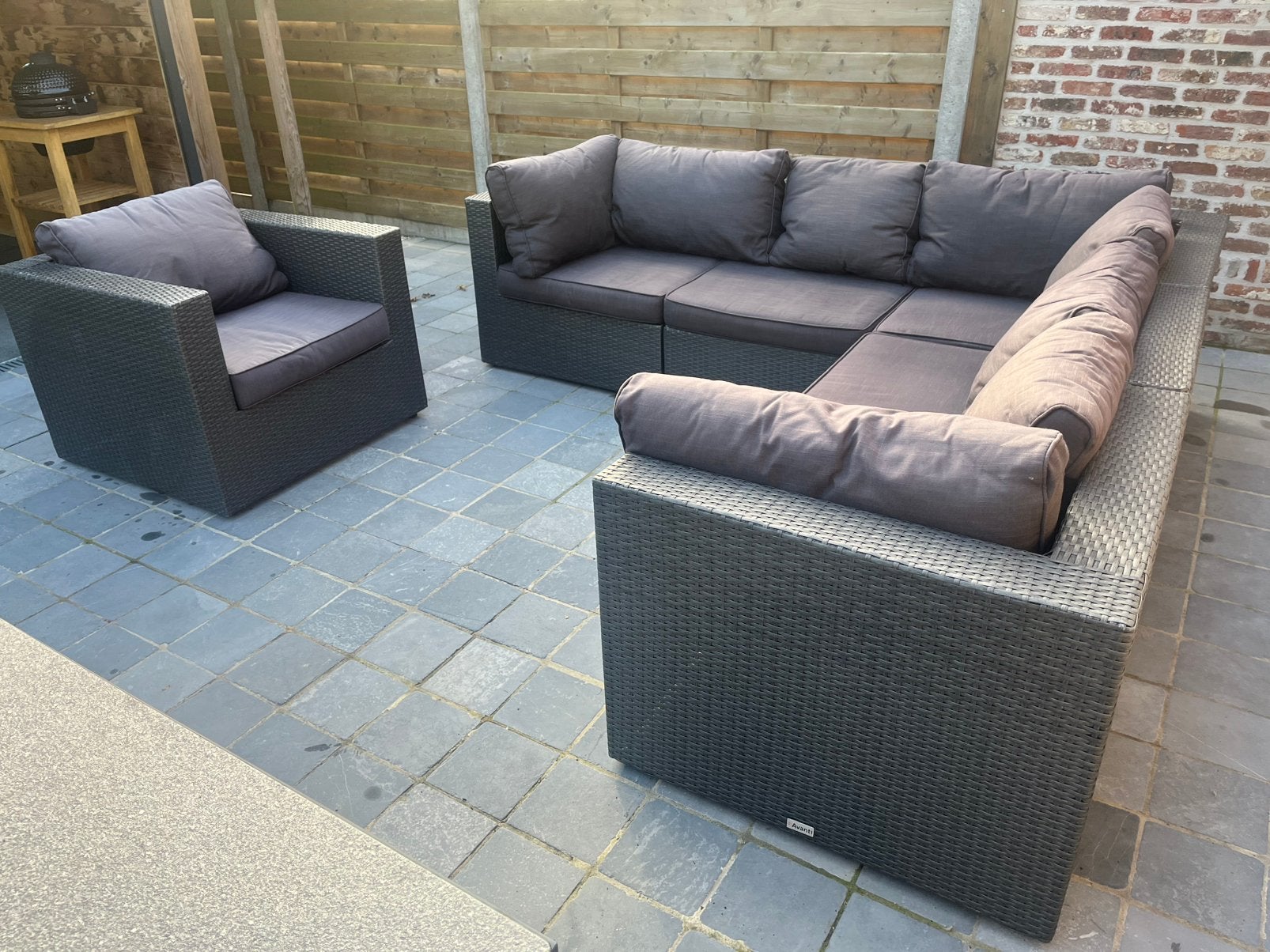 Loungezetel, Tuin en Terras, Ophalen, Kunststof, 6 zitplaatsen, Zo goed als nieuw