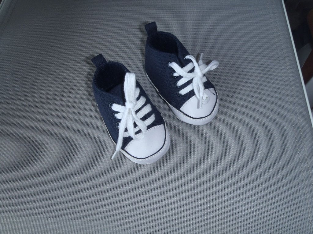 1 paar canvasschoenen van 3/6 maanden, Ophalen of Verzenden, Zo goed als nieuw, Jongen, Schoenen