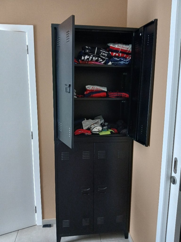 Garde robe métallique, Militaire métallique, Comme neuf, Enlèvement, Avec espace de penderie