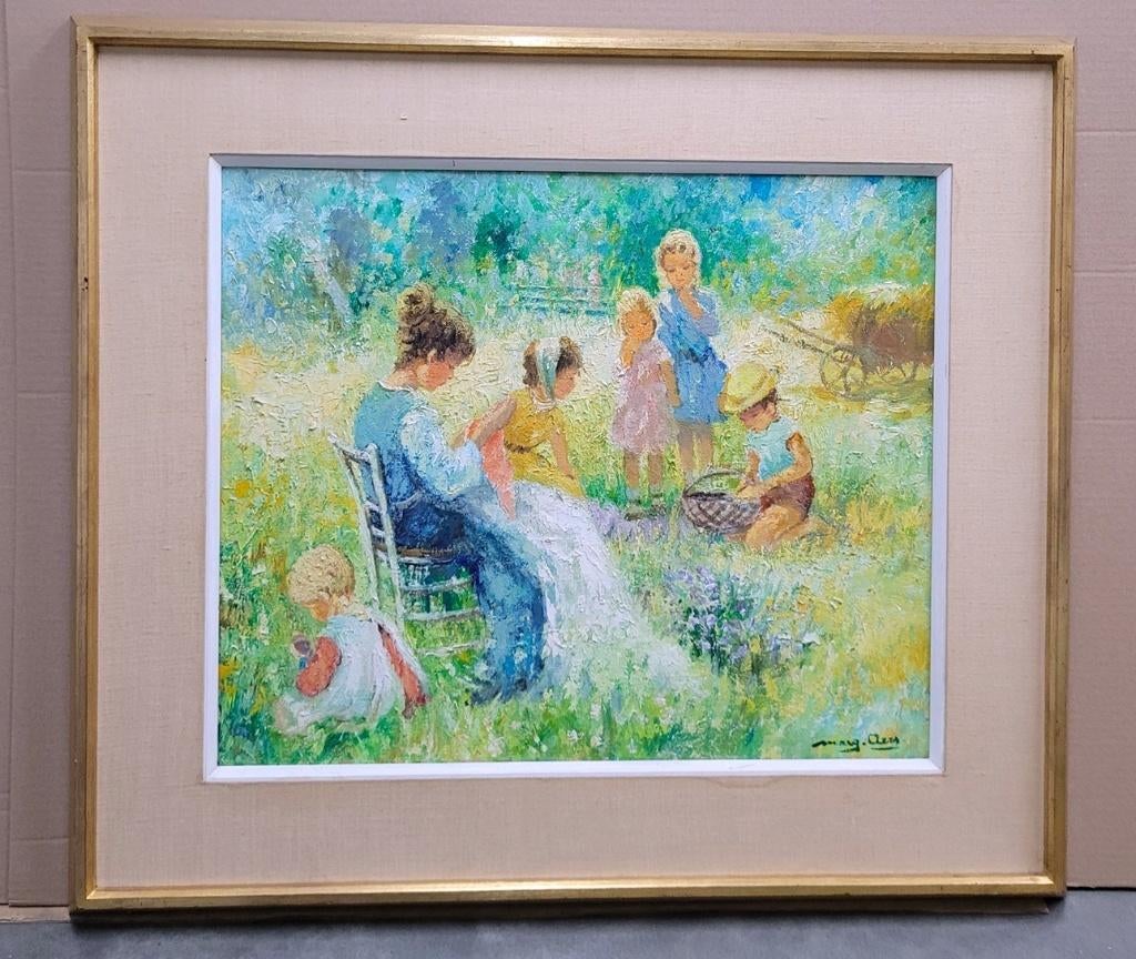Marguerite Aers, Samen in het groen, Antiek en Kunst, Ophalen of Verzenden