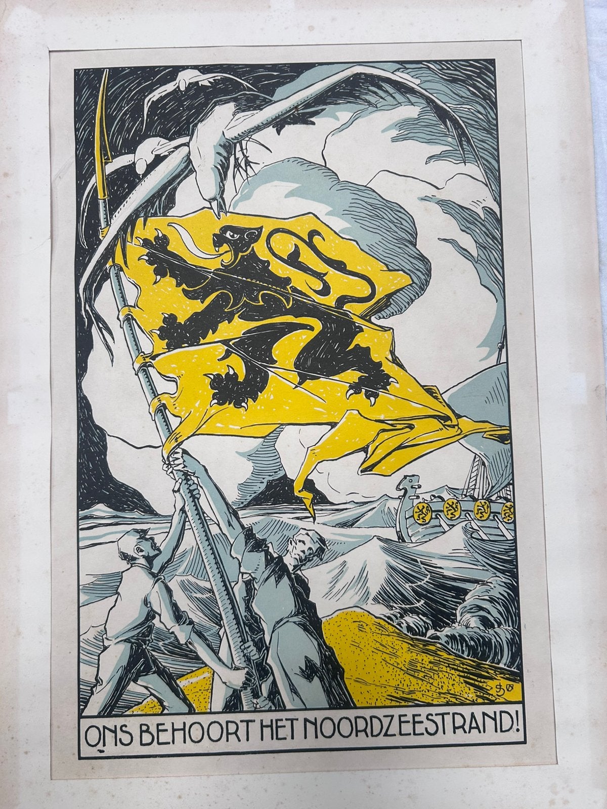 slogan « La chanson de combat de Blue Foot, illustration », Enlèvement ou Envoi, Armée de terre, Objet d'art