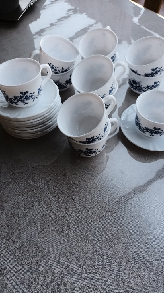 Vintage servies Arcopal France voor 12 personen, Ophalen, Overige materialen, Overige merken, Vintage