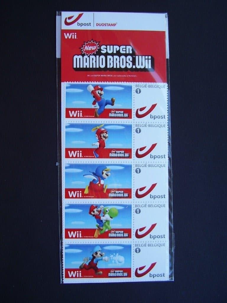 Super Mario - 5 duostamps in blister - postfris, Enlèvement ou Envoi, Neuf