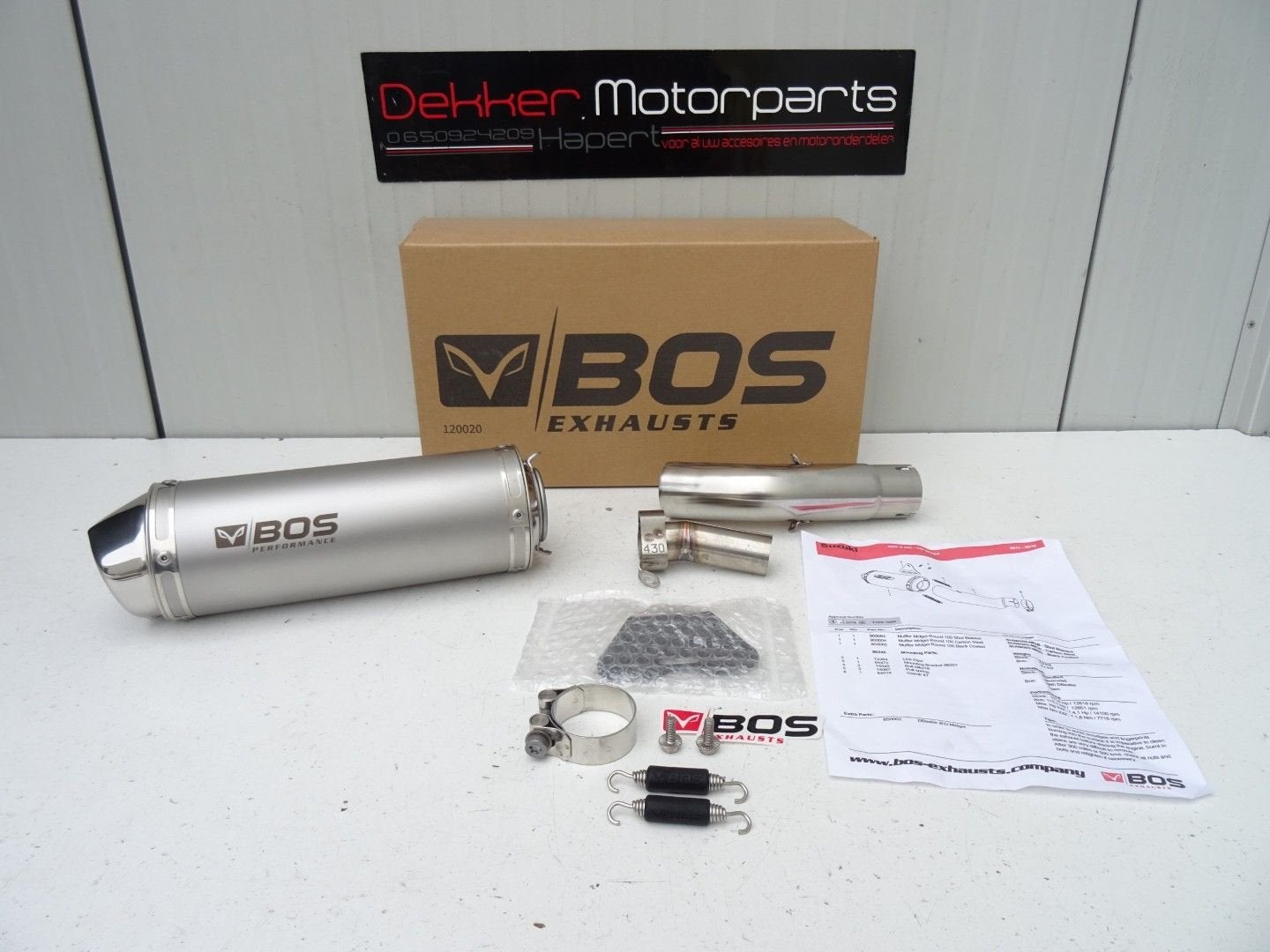 Bos Sport Uitlaat Demper Suzuki GSXR750 GSXR600 2011-2017 L1, Motoren, -, -, Nieuw, Ophalen of Verzenden