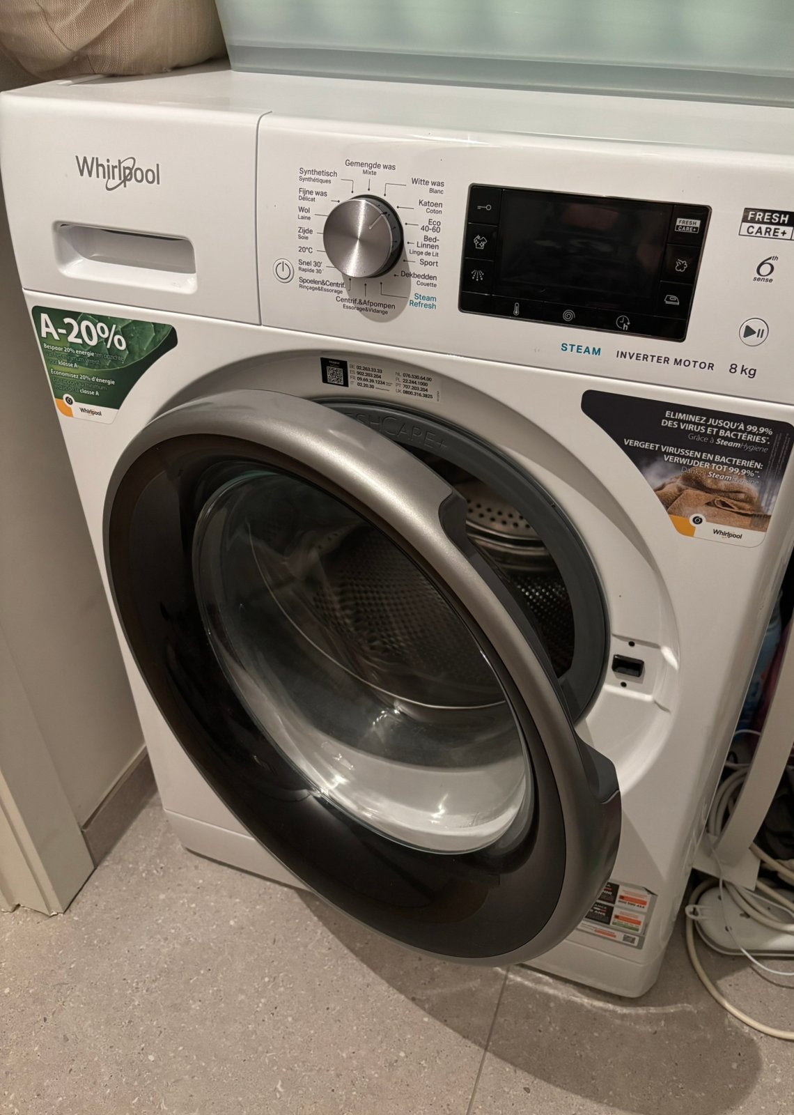 Wasmachine Whirlpool freshcare+ 6th sense, Enlèvement, Comme neuf