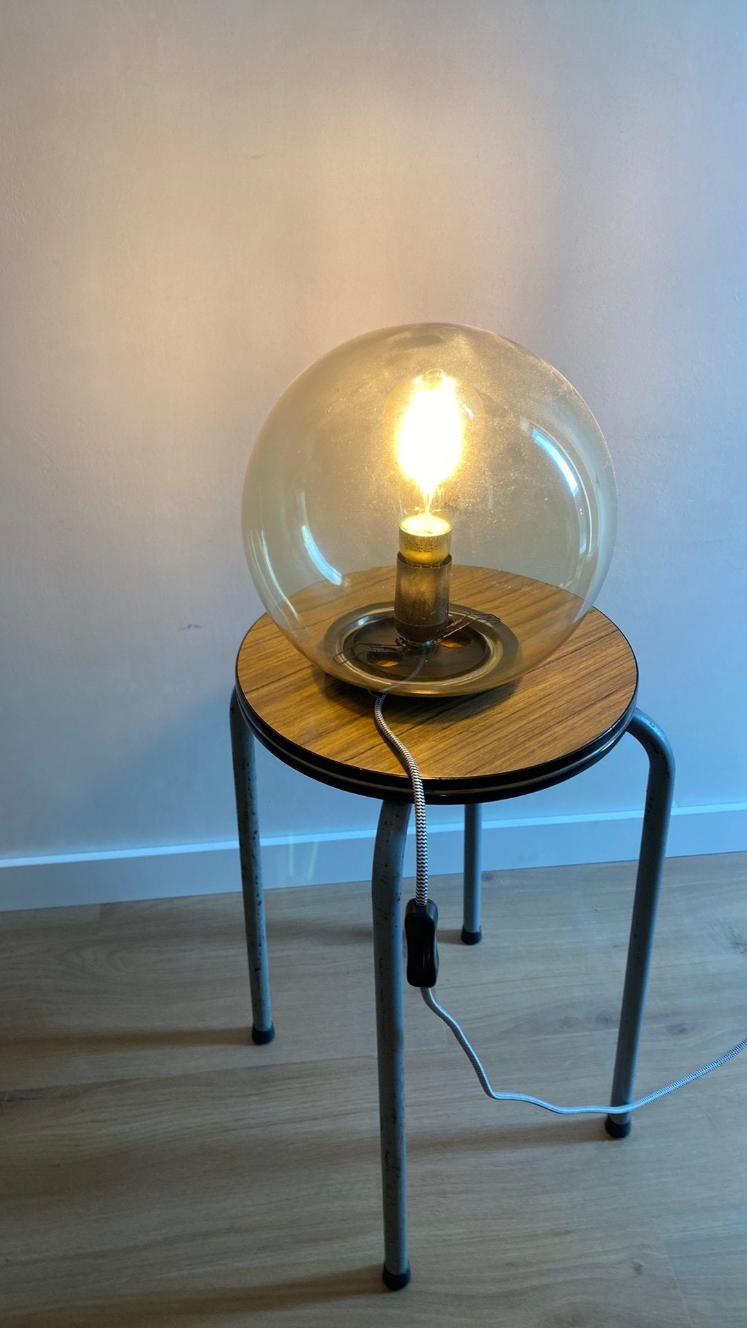 Lamp, Ophalen, 25 cm, E27 (groot), Geel