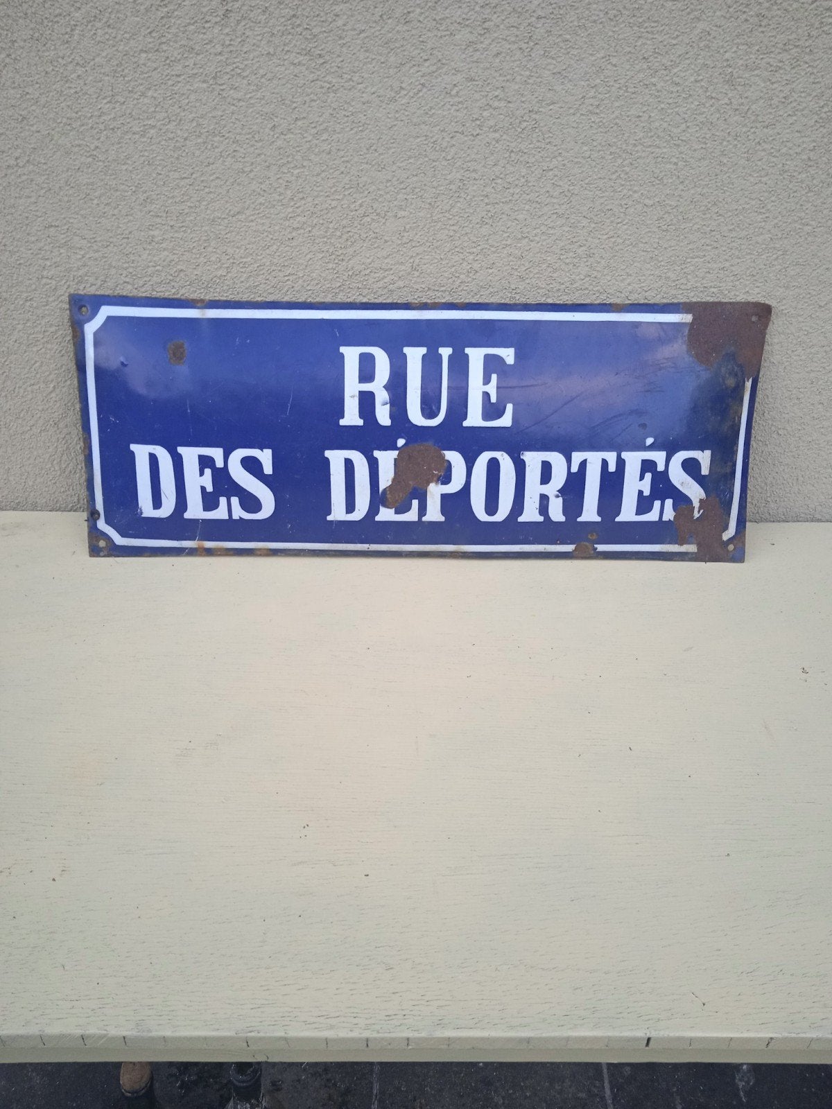 Plaque émaillée de rue ww2 fabrication années 30