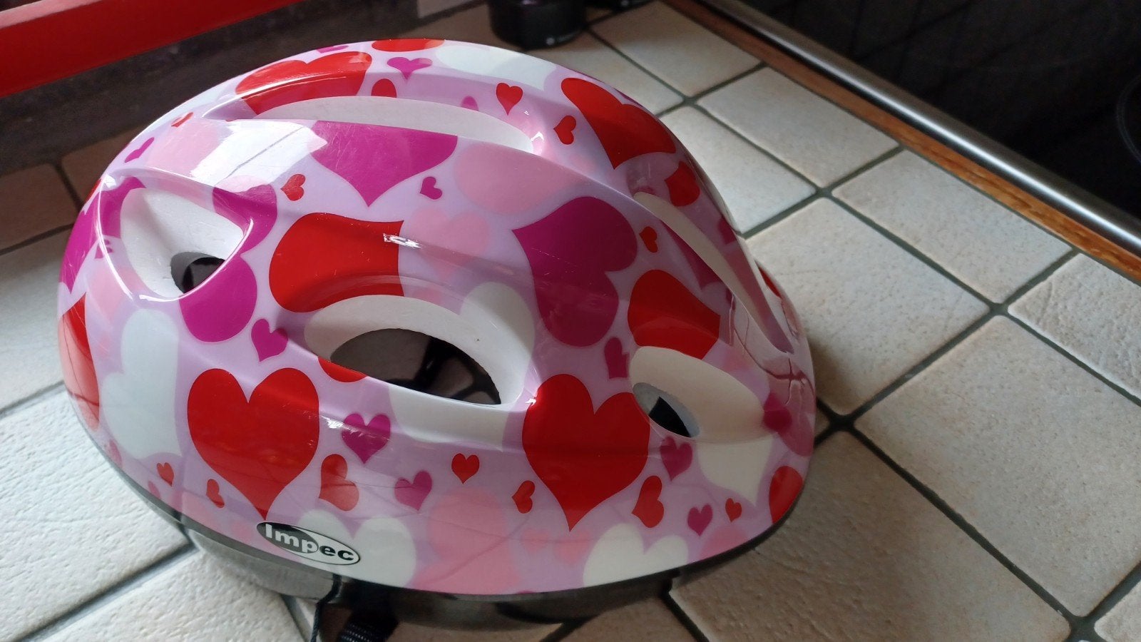 kinderhelm, Fietsen en Brommers, Meisje, Zo goed als nieuw, Gekocht bij Iteck, Ophalen