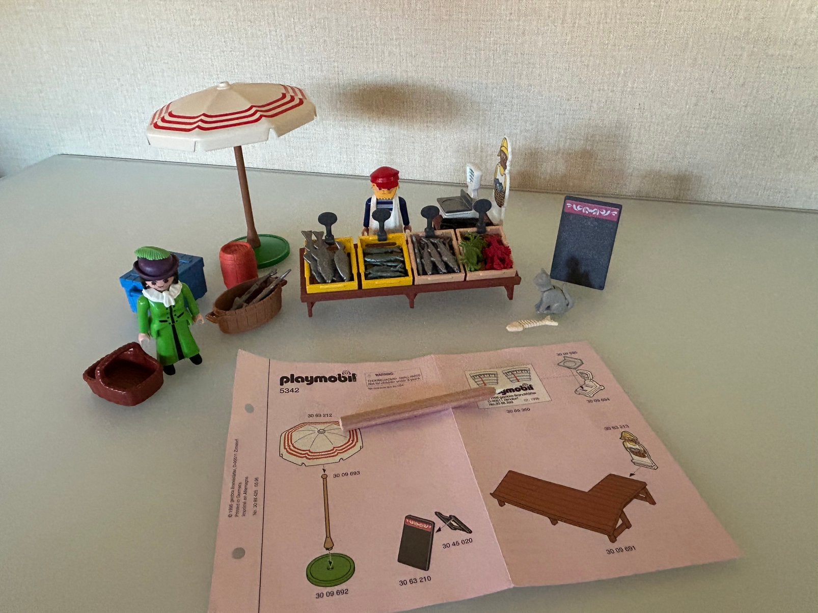 Playmobil 5342 - viskraam - Rosa-serie, Complete set, Overige typen, Ophalen of Verzenden, Zo goed als nieuw