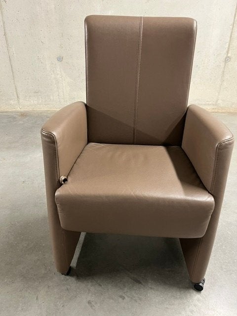6 lederen stoelen, Huis en Inrichting, Ophalen, Gebruikt, Leer, Vijf, Zes of meer stoelen