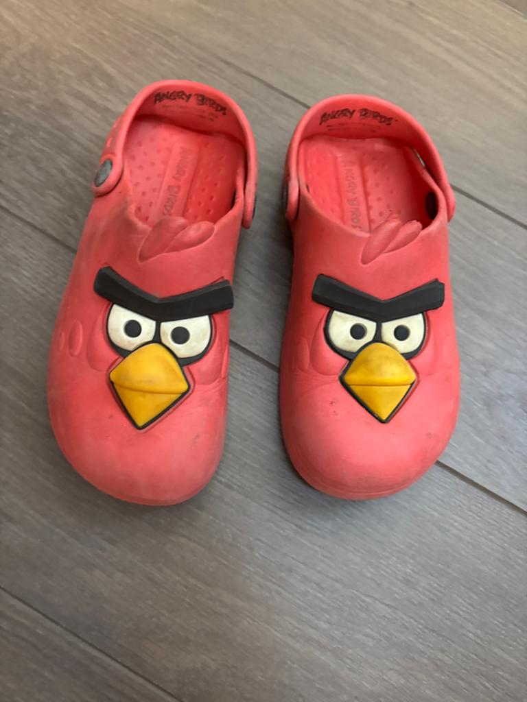 Tuinklompen Angry Birds maat 30-31, Gebruikt, Jongetje of Meisje, Overige typen, Ophalen of Verzenden