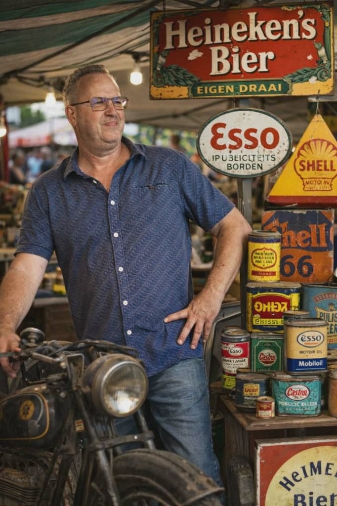 Huis vol vintage heeft veel oude garage olieblikken te koop!, Collections, Boîte en métal, Utilisé, Autre, Autres marques, Enlèvement ou Envoi