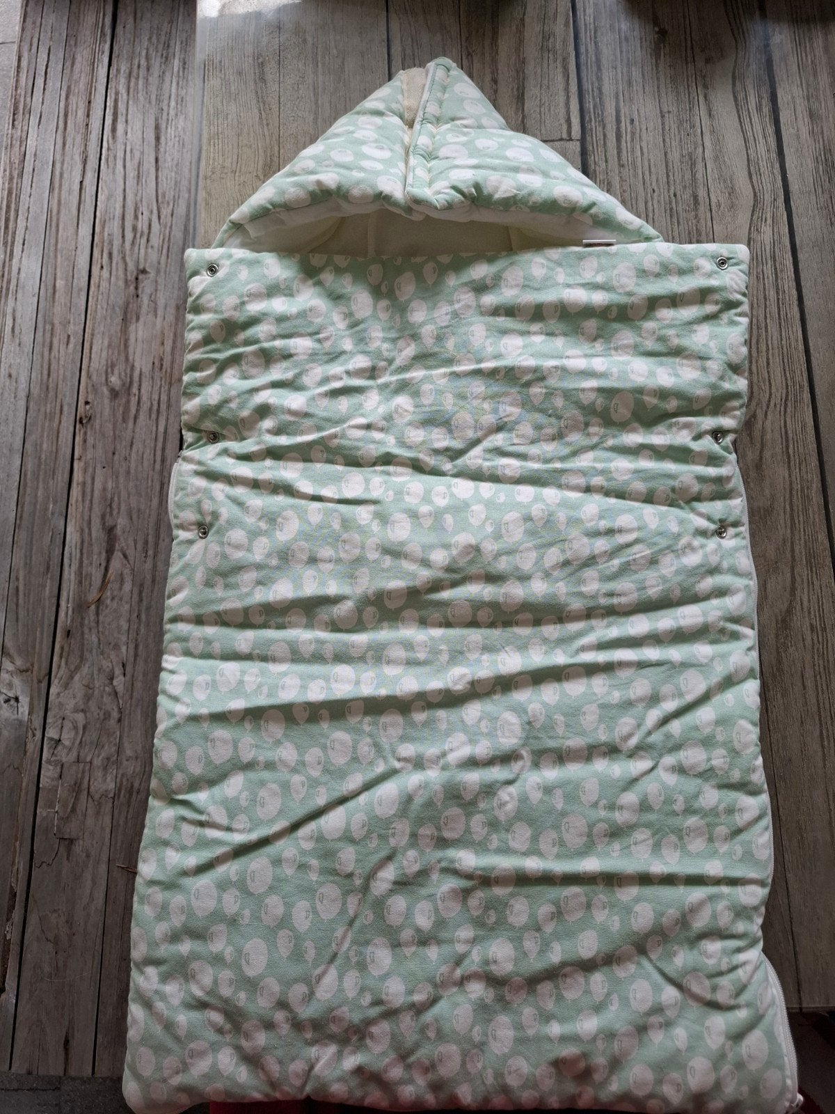 Groen/wit babyautostoeltje deken., Enlèvement, Vert, Couverture