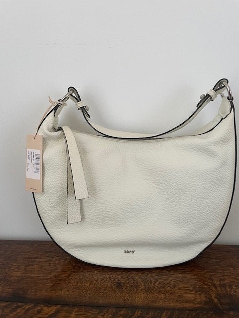 Abro handtas, hobo, wit, Handtassen en Accessoires, Tassen | Damestassen, Ophalen of Verzenden, Zo goed als nieuw, Wit, Handtas