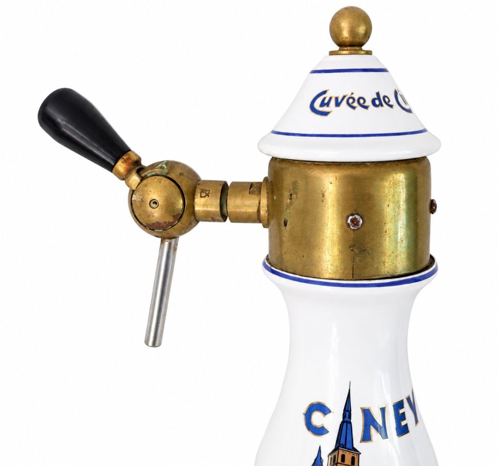 vintage porseleinen tapzuil Cuvée Ciney - Biertap Tapkraan, Ophalen of Verzenden, Gebruikt