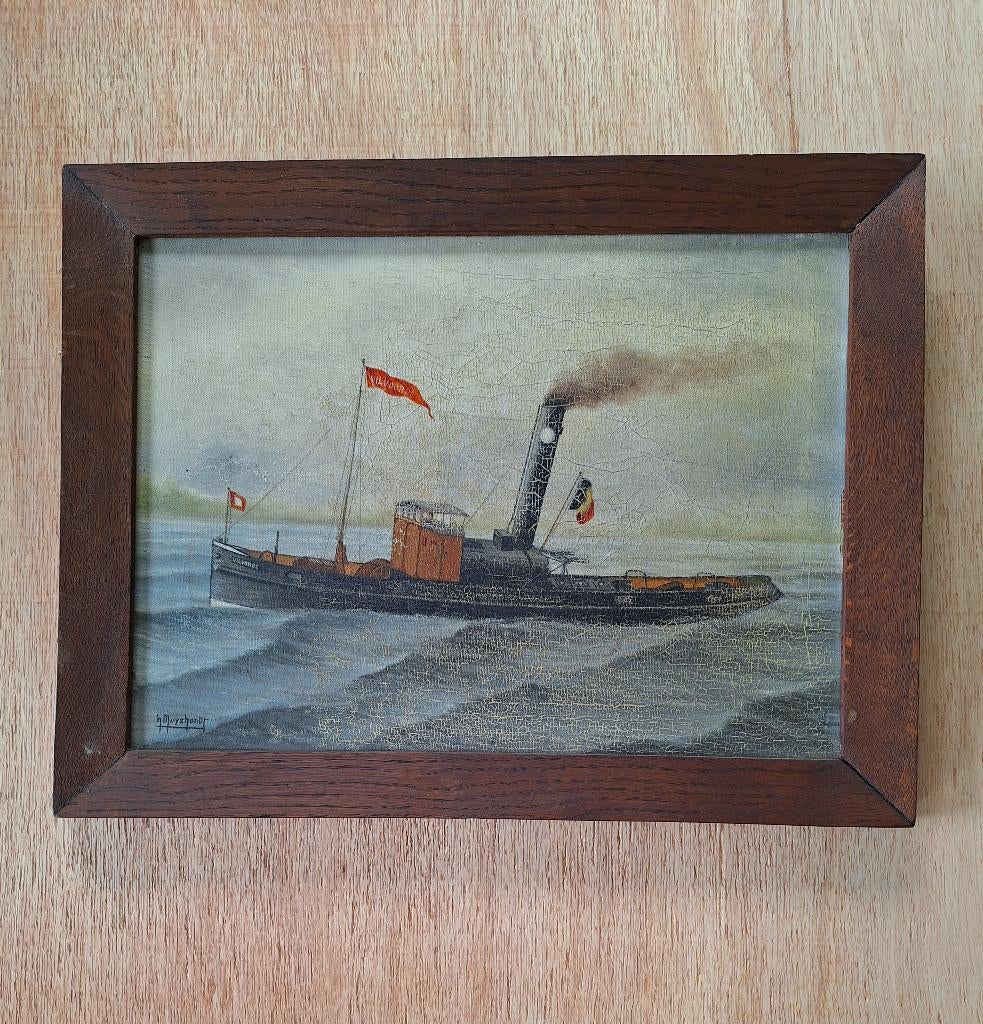 Schilderij muyshondt h., Antiek en Kunst, Kunst | Schilderijen | Klassiek, Ophalen