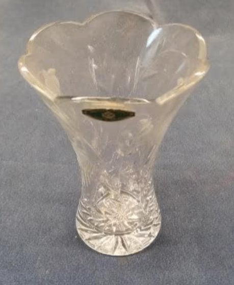 OUDE KRISTALLEN VAAS, Ophalen of Verzenden