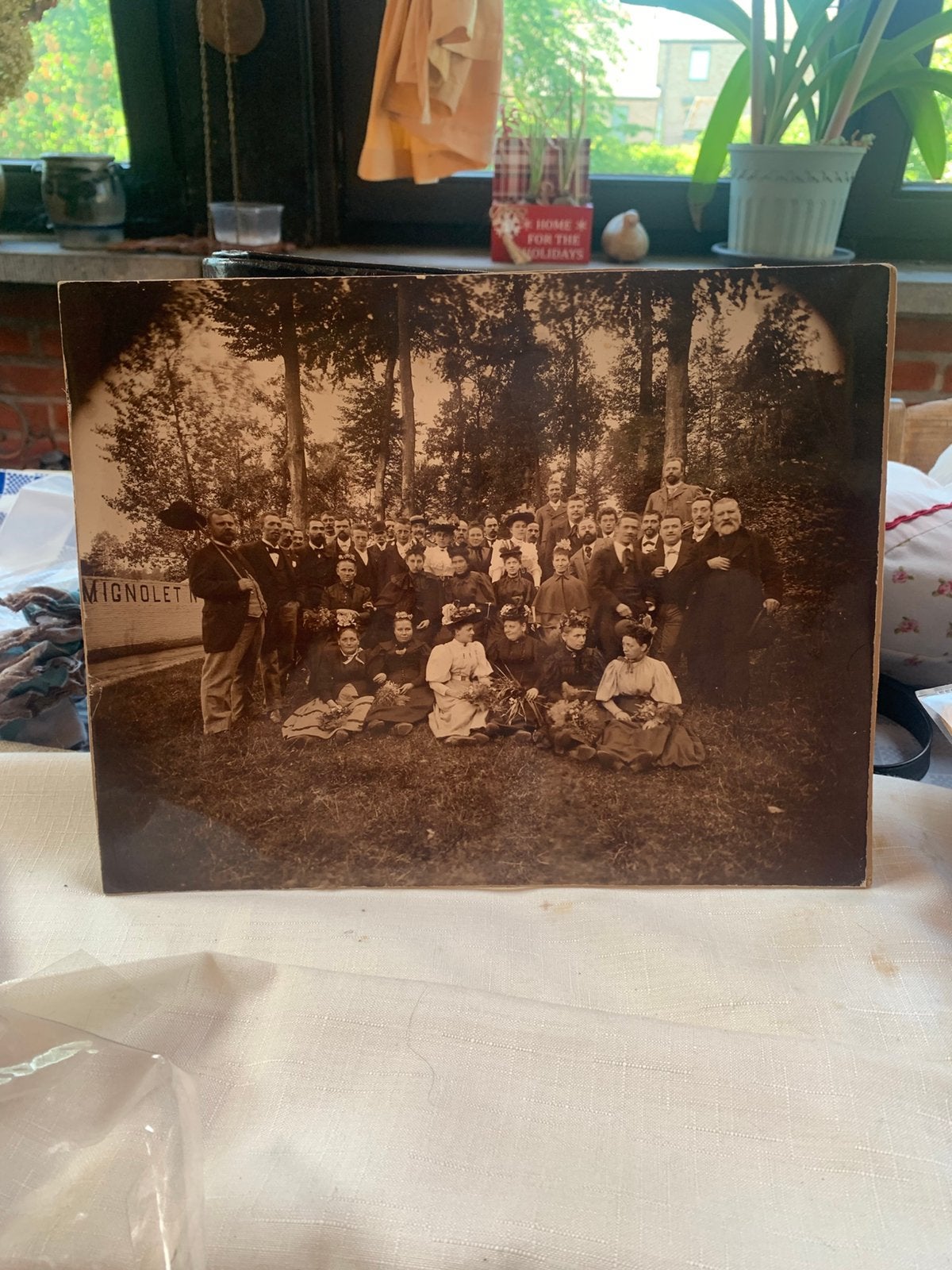 Oude groepsfoto in Auderghem, Ophalen of Verzenden