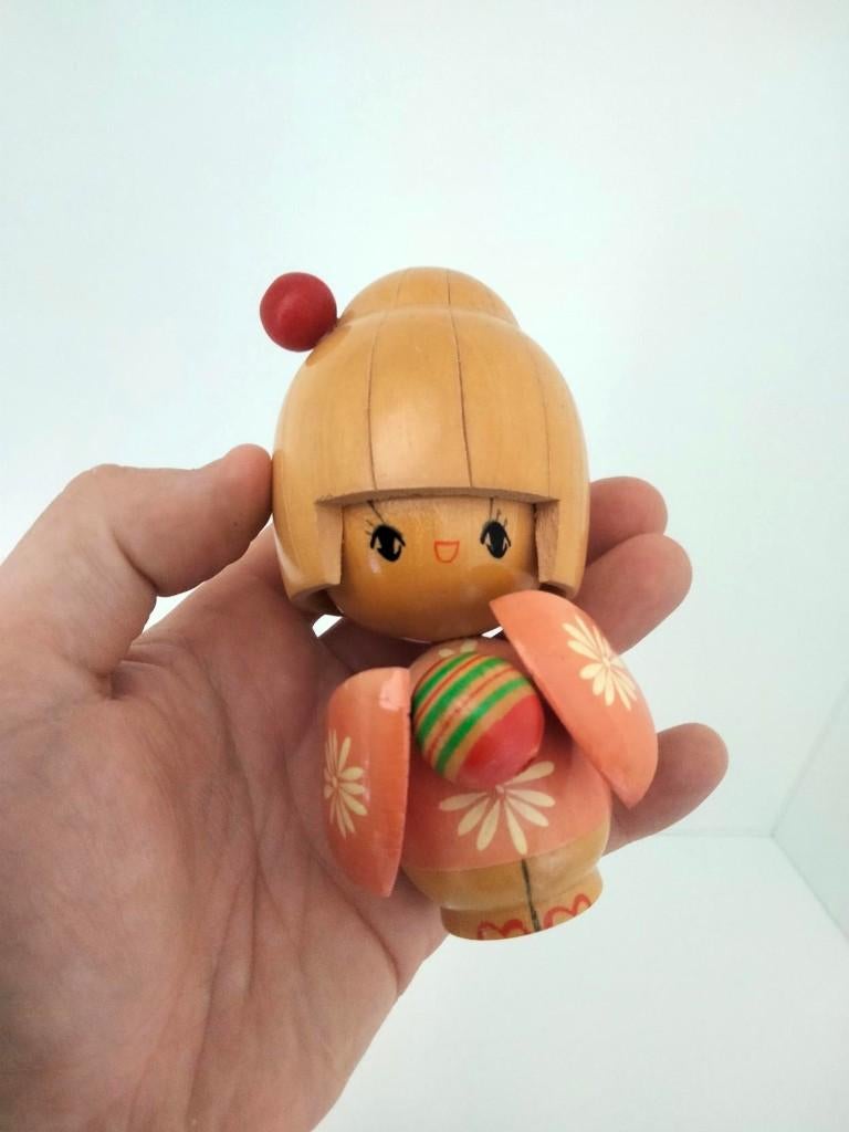Kokeshi popje pop doll hout Japan nr2, Antiek en Kunst, Ophalen of Verzenden