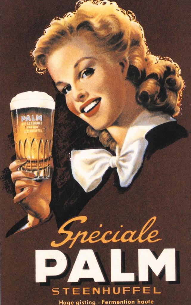 Metalen reclamebord Speciale Palm - retro vintage mancave, Verzamelen, Biermerken, Ophalen of Verzenden, Zo goed als nieuw, Reclamebord, Plaat of Schild