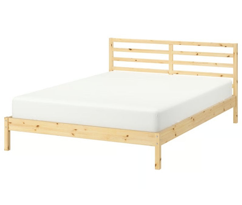 Bed IKEA Tarva hout 160 x 200 met 2 lattenbodems, Enlèvement, Utilisé, 200 cm, Bois