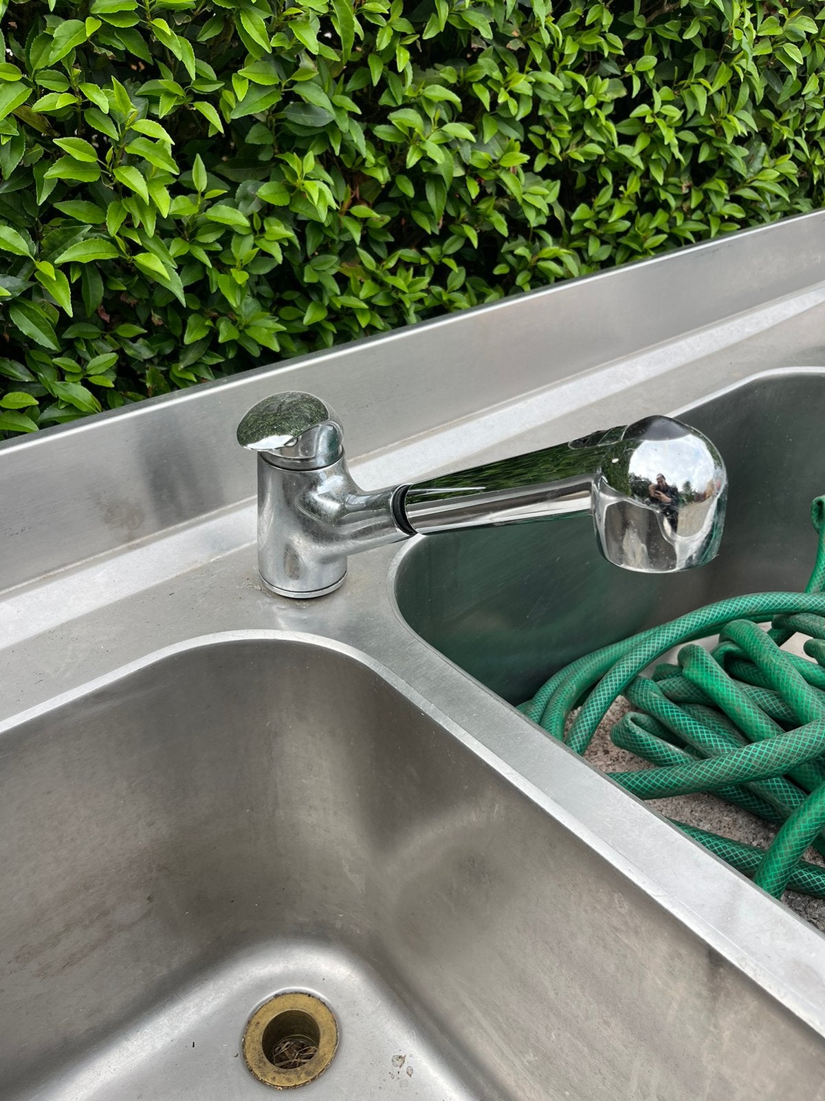 Spoelbak uit inox, Huis en Inrichting, Keuken | Keukenelementen, Ophalen, Zo goed als nieuw