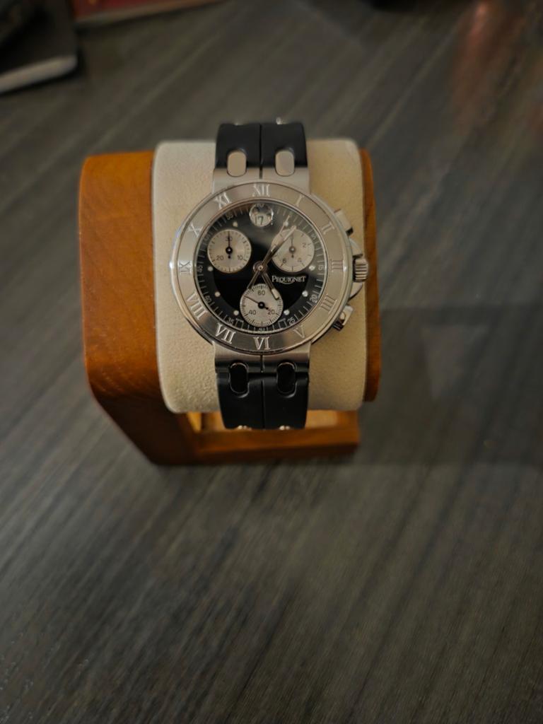Montre Emile Pequignet Moonrae Chrono, Bijoux, Sacs & Beauté, Montres | Hommes, Enlèvement ou Envoi, Acier, Acier