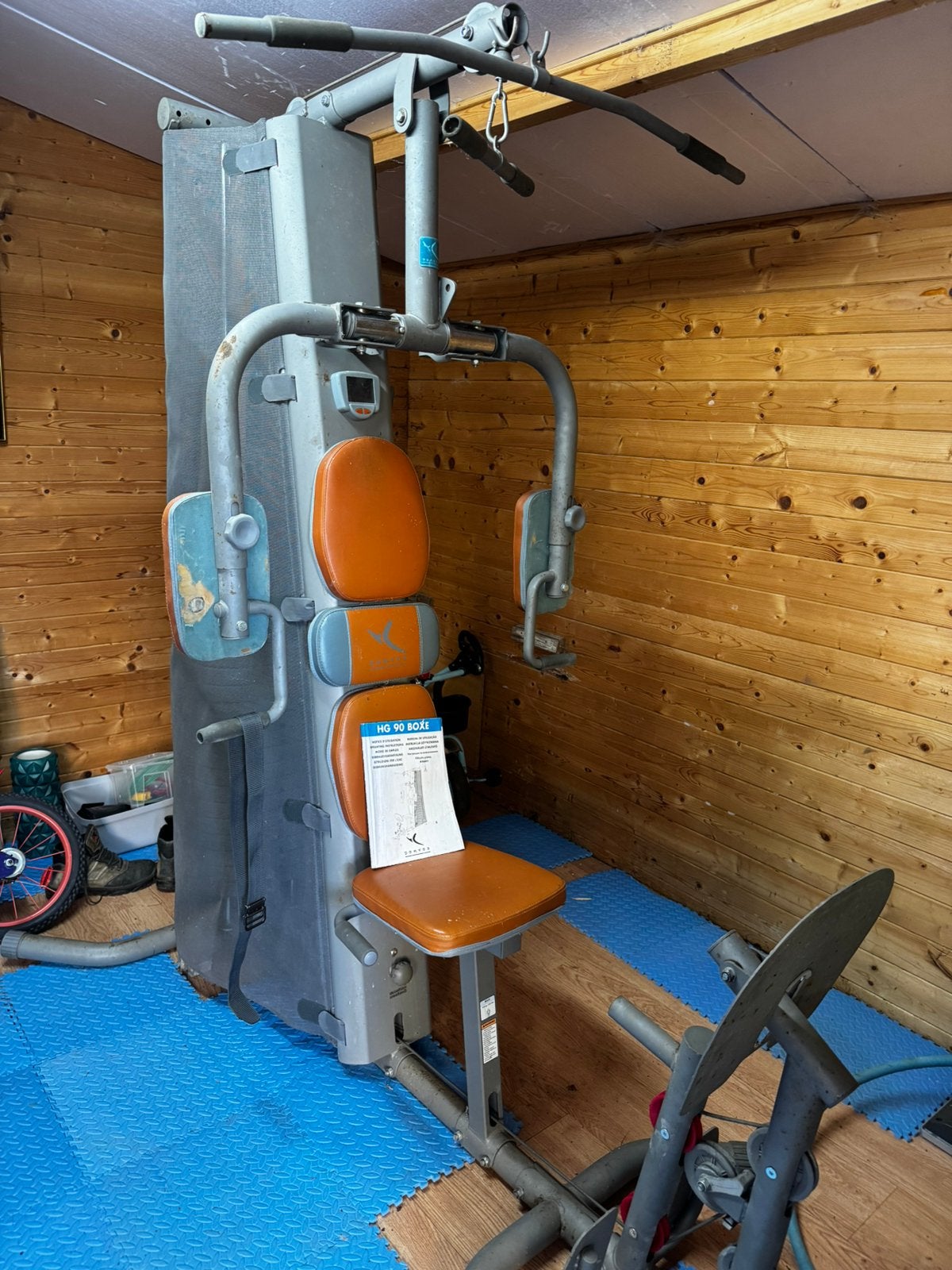 Station de musculation Domyos 90 kg, Enlèvement, Utilisé