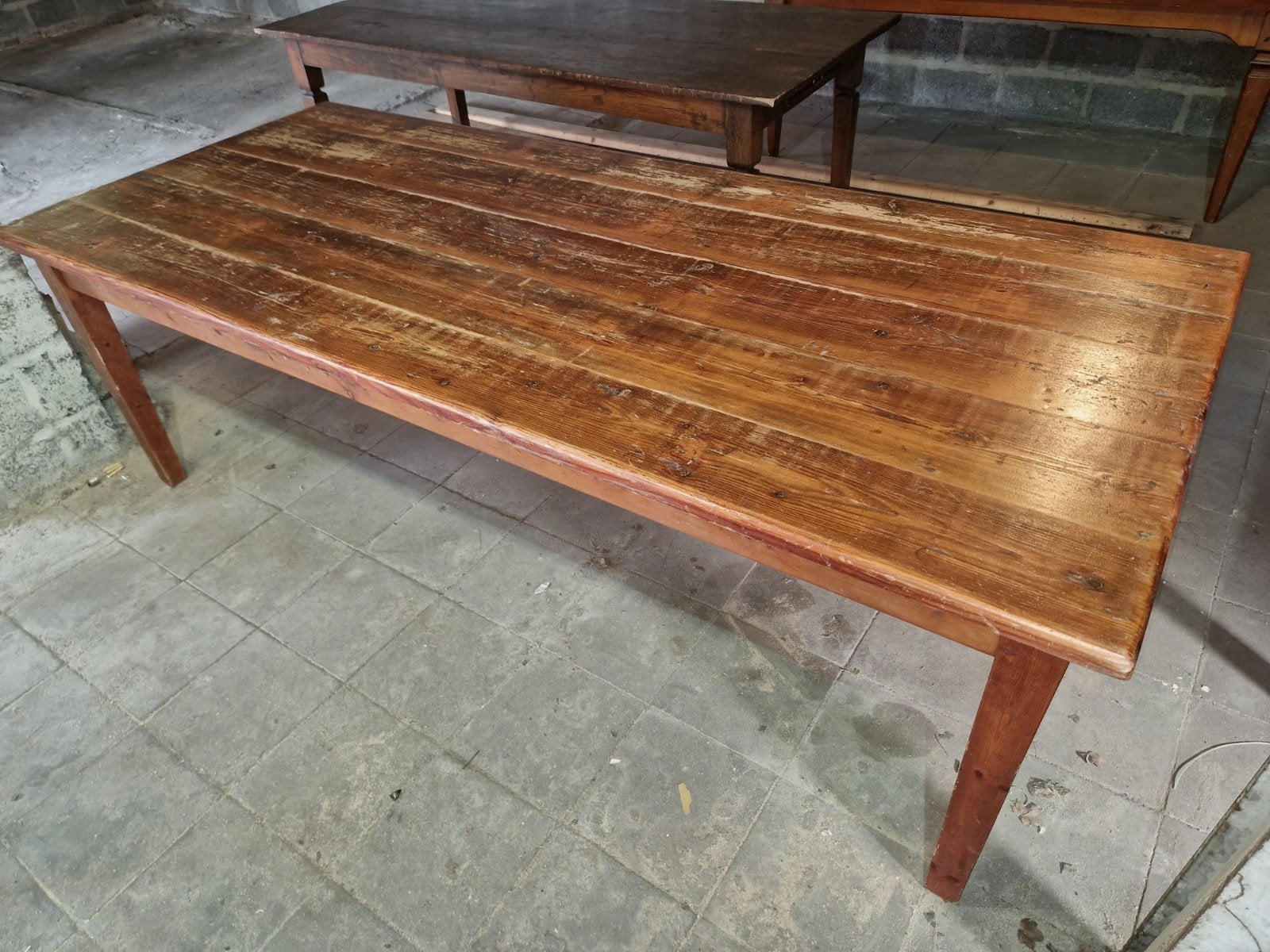 Belle table de ferme ancienne XXL, Enlèvement