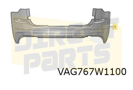 Skoda Kamiq (9/19-1/24) Achterbumper (bij PDC) Origineel! 65, Neuf, Arrière, -, Skoda