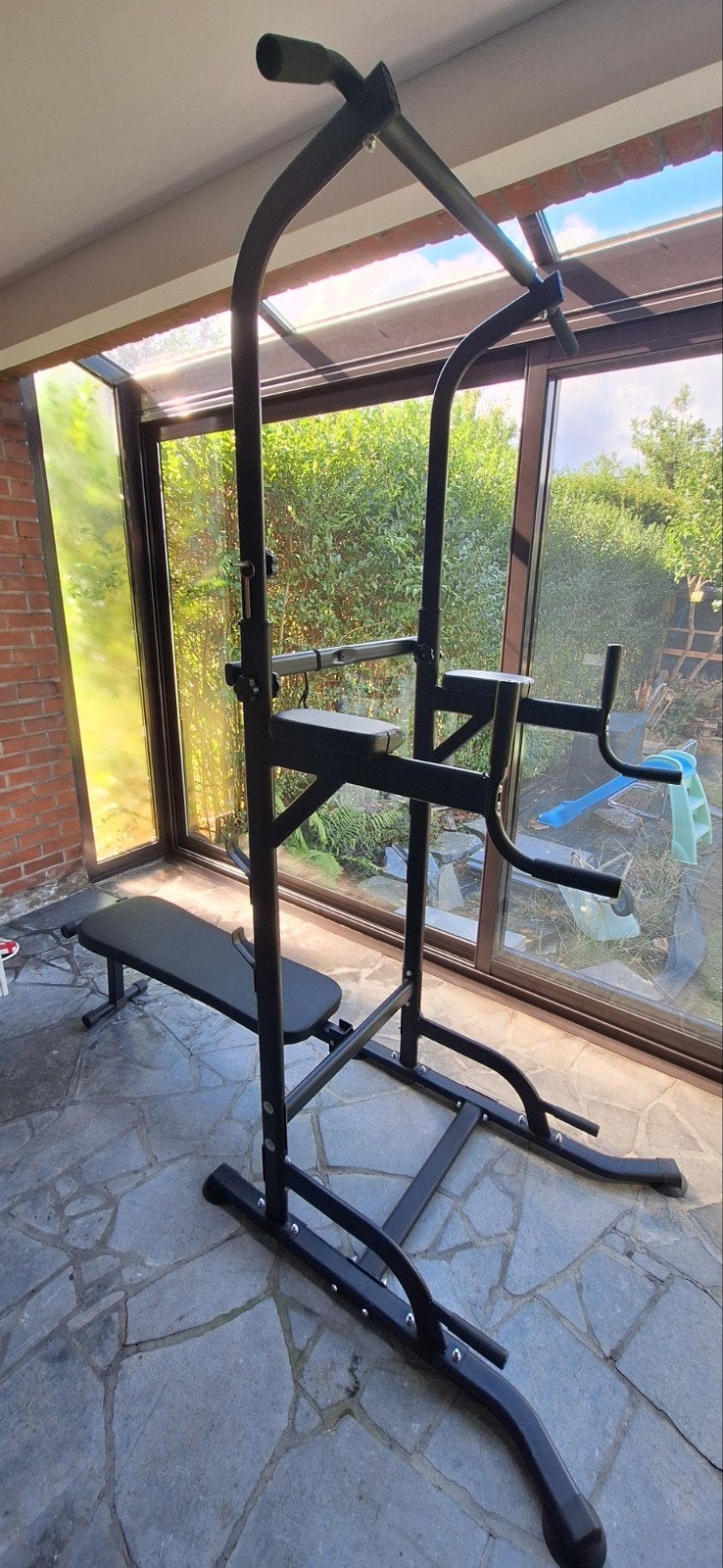 Fitness Power Tower, Sport en Fitness, Ophalen, Zo goed als nieuw, Benen, Fitnessbank
