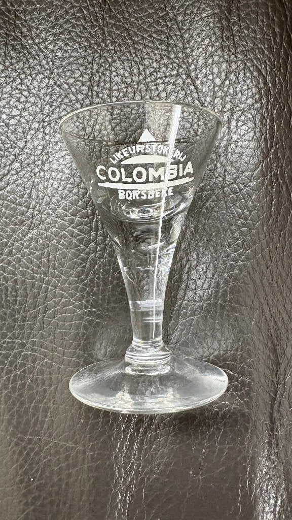 Colombia Borsbeke likeurglas, Verzamelen, Ophalen of Verzenden, Zo goed als nieuw, Flesopener, Overige merken
