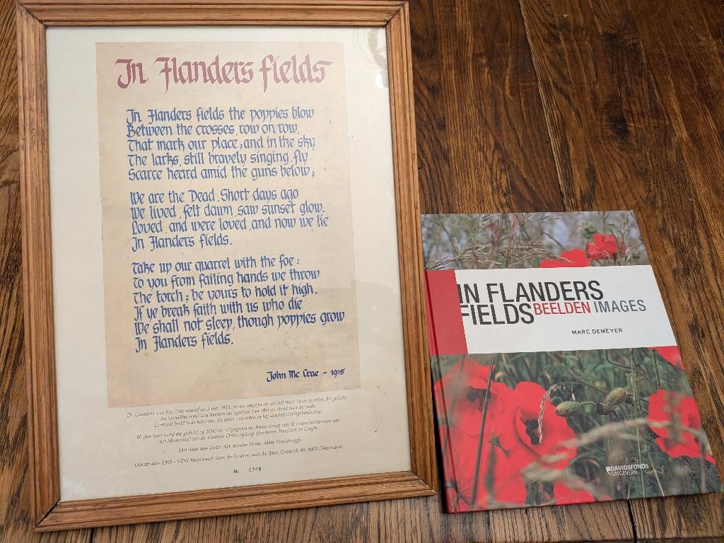 In Flanders Fields, John Mc Crea 1915 - gedicht en boek, Verzamelen, Ophalen of Verzenden, Overige soorten, Boek of Tijdschrift