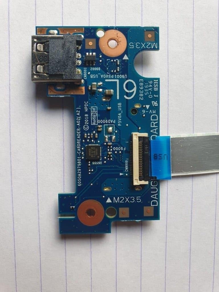 Carte USB / Lecteur SD + Nappe d'origine HP 17-ca / 17-by, Informatique & Logiciels, Enlèvement, Utilisé