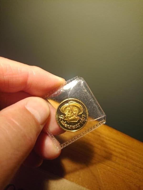 Gouden Rubens munt 1977, Timbres & Monnaies, Monnaies | Belgique, Monnaie en vrac, Or, Or, Enlèvement