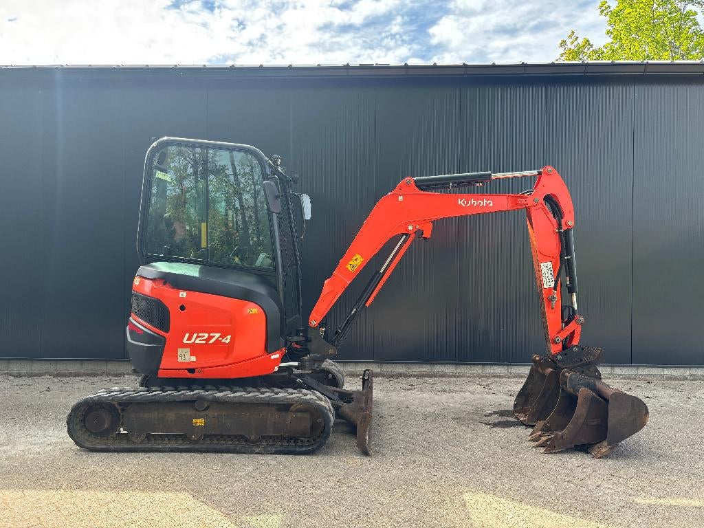 Kubota U27-4 (2016) Hydr. Attache rapide + 3 bacs, Enlèvement, Excavatrice