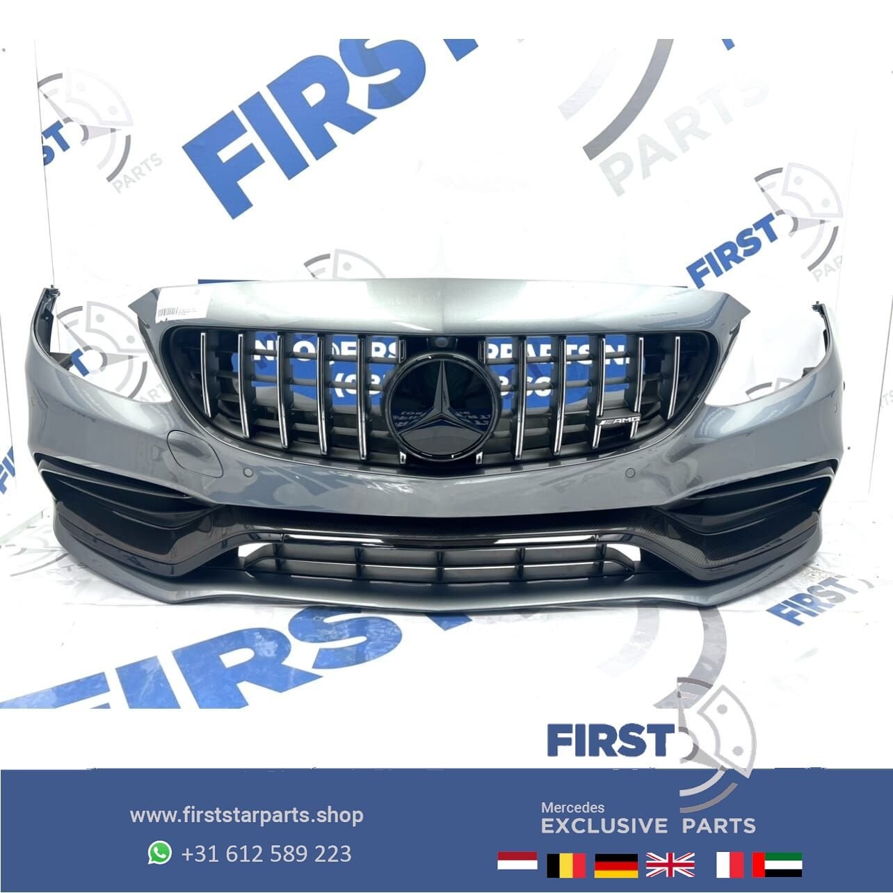 C205 C63s CARBON VOORBUMPER AMG FACELIFT A2058804701 BUMPER, Gebruikt, -, Voor, Ophalen of Verzenden