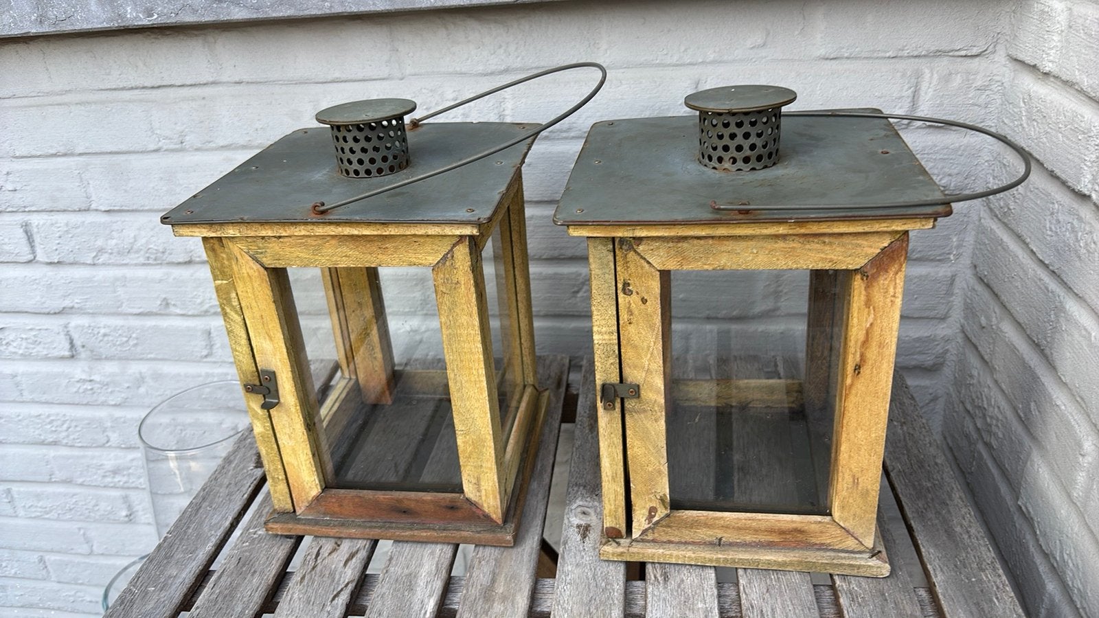 Kandelaars, Tuin en Terras, Buitenverlichting, Ophalen, Gebruikt, Hout