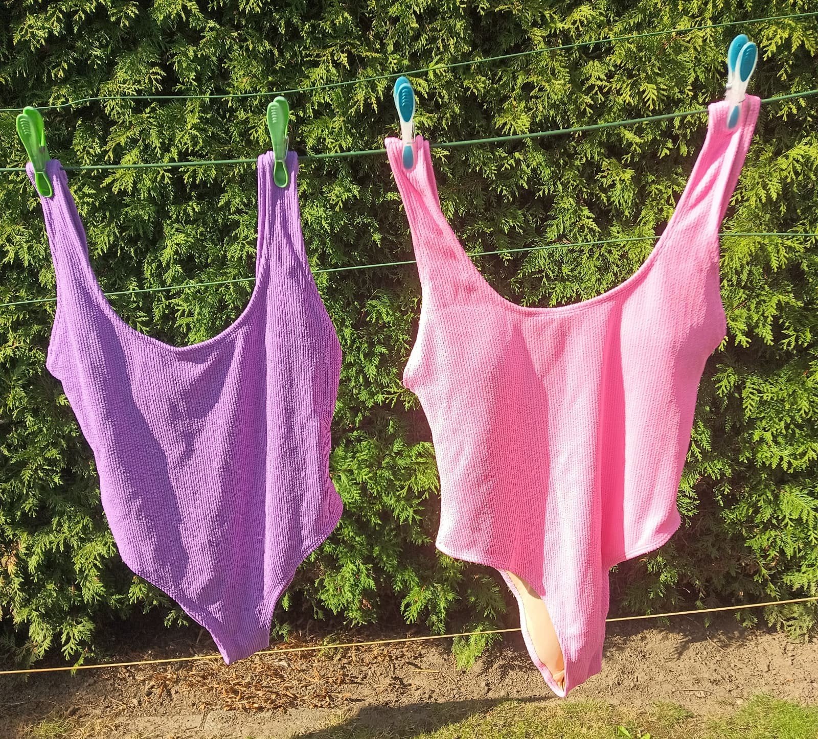 Set van 2 badpakken maat 40 (paars en roze), Paars, Badpak, Ophalen of Verzenden, Zo goed als nieuw